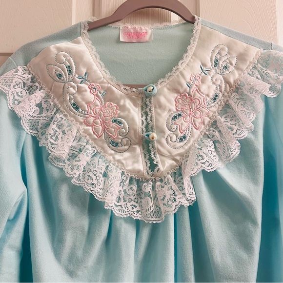 Carriage Court Other - Sears VTG Nightgown Lace Yoke Cottagecore Retro Sleep Dress Vintage Loungewear